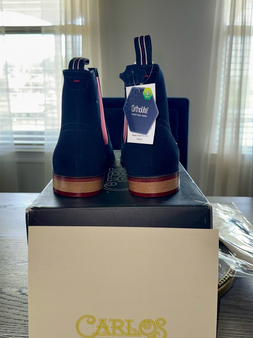 Carlos Santana Men’s Mantra Chelsea Suede Chukka Boots | Deep Blue | Sz. 10 NWB - Picture 2 of 7